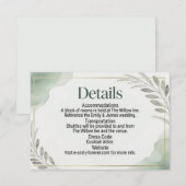 Willow Sage Wedding Enclosure Card エンクロージャーカード (正面/裏面)