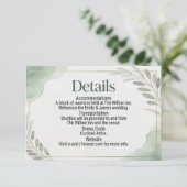 Willow Sage Wedding Enclosure Card エンクロージャーカード (スタンド正面)