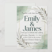 Willow Sage Wedding Invitation 招待状 (正面/裏面)