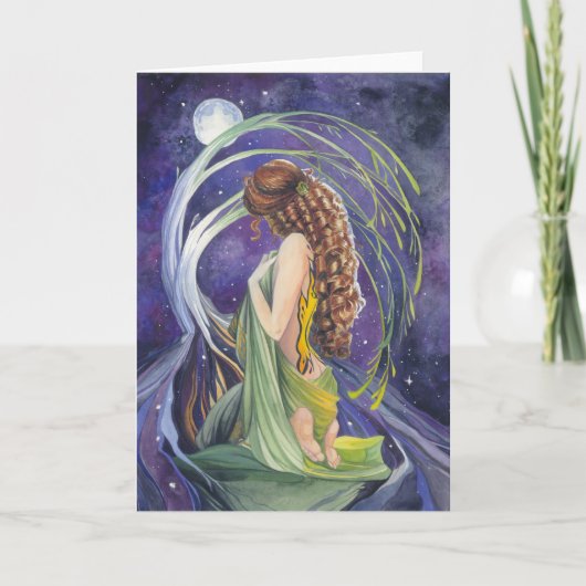 Willow, The Moon and Night Blank Greeting Card カード (正面)