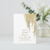 Willow Treeエレガント日付の保存 案内ポストカード (スタンド正面)