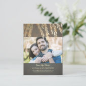 Willow Tree金ゴールドヴィンテージ写真Save the Date 案内ポストカード (スタンド正面)