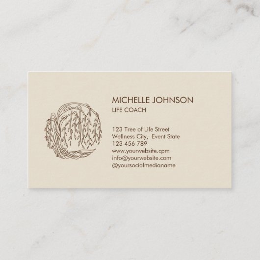 Willow Tree Photographer Logo Tree of Life 名刺 (裏面)