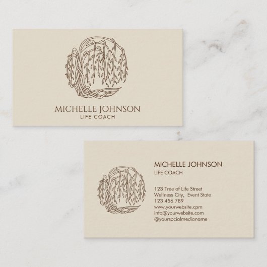 Willow Tree Photographer Logo Tree of Life 名刺 (正面/裏面)