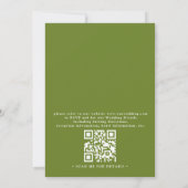 Willow Tree Rustic Greenery Modern QR Code Wedding 招待状 (裏面)