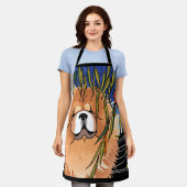 WILLOW WIND – チャウグルーミングクラフトシェフエプロン エプロン (着用した状態)