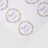 Willow Wreath With Colorful Eggs Happy Easter 薄葉紙 (詳細)