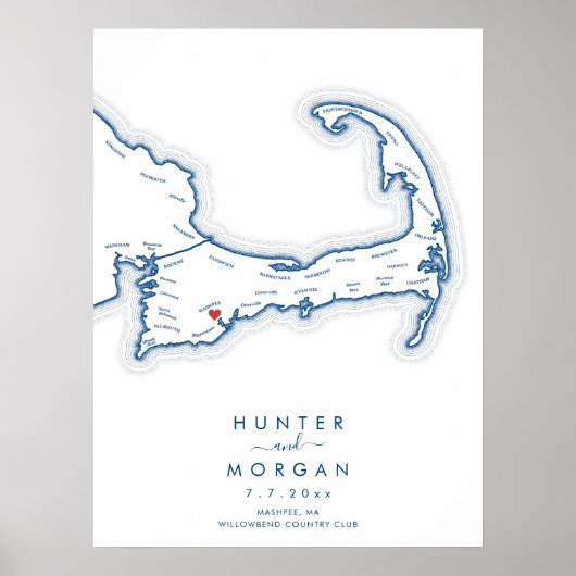 Willowbend Country Club Wedding Guest Book Poster ポスター (正面)