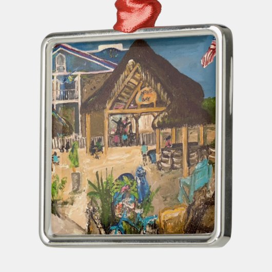 Willowcatdesign著「Mojito's at Dusk」 メタルオーナメント (左)