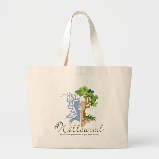 Willowoodの木の女性 ラージトートバッグ (正面)