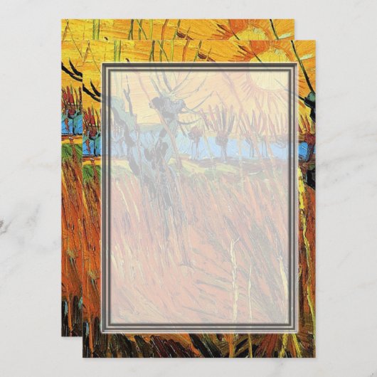 Willows at Sunset by Vincent van ゴッホ. (正面/裏面)