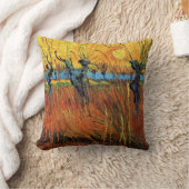 Willows at Sunset by Vincent van ゴッホ. クッション (ブランケット)