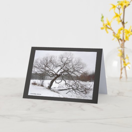 Willow's Winter女性 カード (黄色い花)