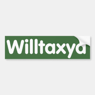 Willtaxya - Wakullaは名前を変更されました バンパーステッカー
