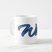 Willy Vorname Name blue Tasse Kaffeetasse コーヒーマグカップ (正面左)