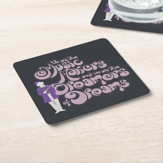 Willy Wonka – 音楽メーカー、夢の夢 スクエアペーパーコースター (アングル)