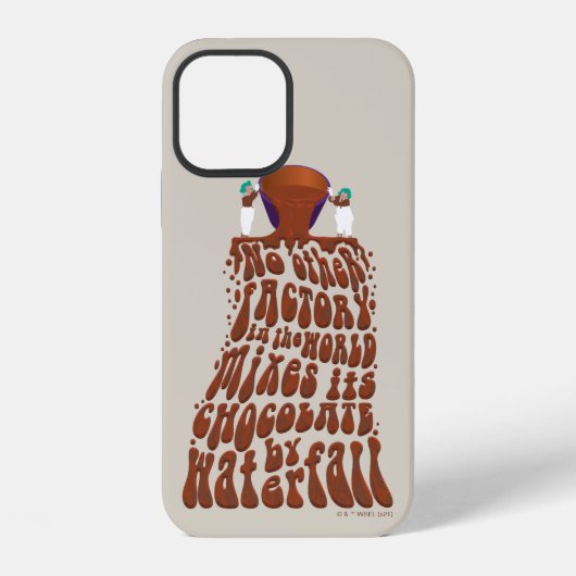 Willy Wonka Chocolate Waterfall Typography iPhoneケース (裏面)