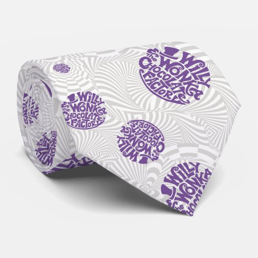 Willy Wonka Logo Psychedelic Graphic ネクタイ (ロール)
