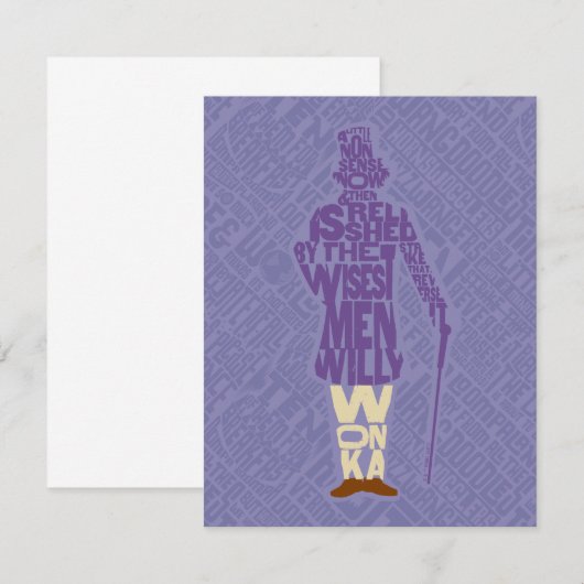 Willy Wonka Quote Silhouette ノートカード (正面/裏面)