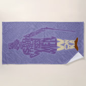 Willy Wonka Quote Silhouette ビーチタオル (正面)