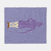 Willy Wonka Quote Silhouette フリースブランケット (正面(横))