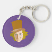 Willy Wonka Stenciled Face Graphic キーホルダー (裏面)