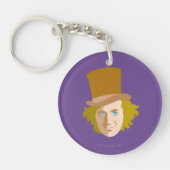 Willy Wonka Stenciled Face Graphic キーホルダー (正面)