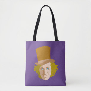 Willy Wonka Stenciled Face Graphic トートバッグ