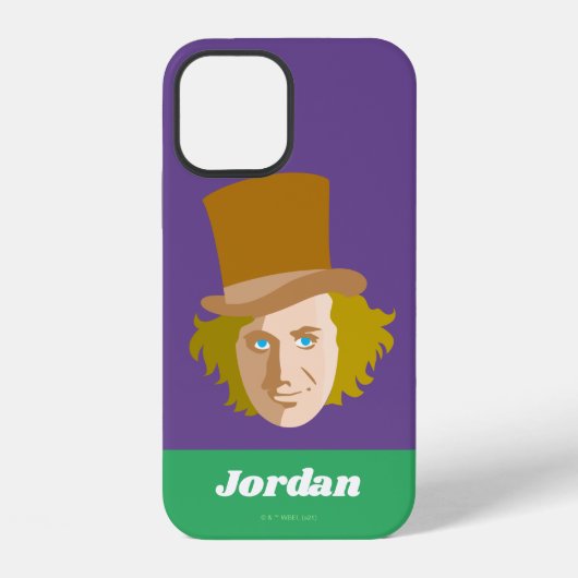 Willy Wonka Stenciled Face Graphic iPhoneケース (裏面)