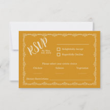 Willy Yours 素朴 Boho Wedding RSVPカード