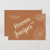 Willy Yours 素朴 Boho Wedding Save the Date セーブザデート (正面/裏面)