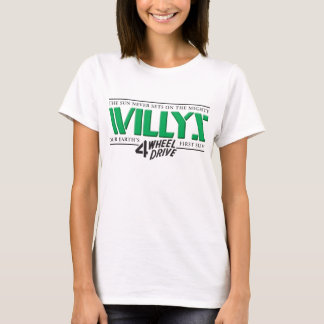 Willys 4WDの緑の女性 Tシャツ