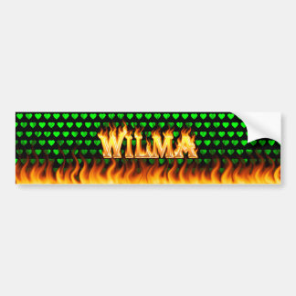 Wilmaの実質火および炎のバンパーステッカーは設計します バンパーステッカー