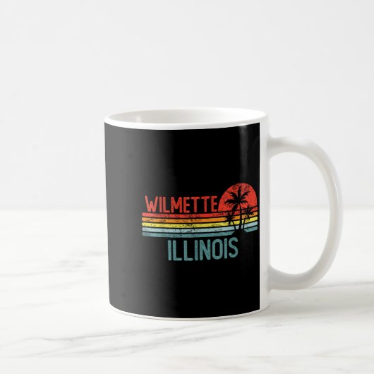 Wilmette Illinois Funny Usa City Trip Home Roots コーヒーマグカップ (右)