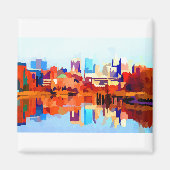 Wilmington Delaware Skyline by Jon Baran マグネット (正面)