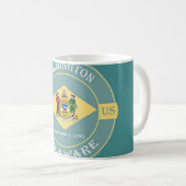 Wilmington Delaware Vintage Mug コーヒーマグカップ (正面右)