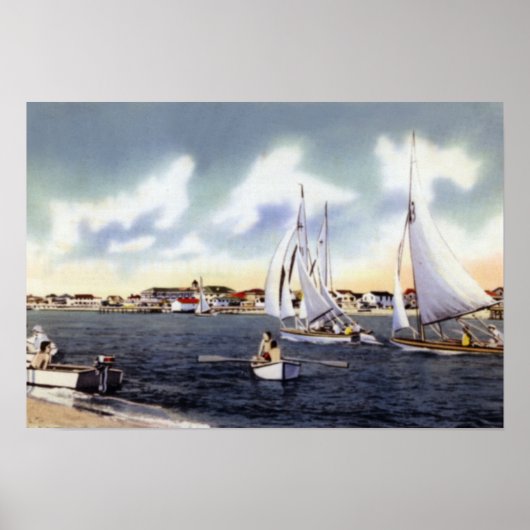 Wilmington North Carolina Sailing ポスター (正面)