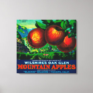 Wilshireのカシの谷間のAppleの木枠のラベル キャンバスプリント