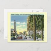 Wilshire Blvd.,ロサンゼルス，カリフォルニア州ヴィンテージ ポストカード (正面/裏面)