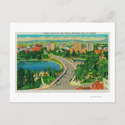 Wilshire Boulevard(ダグラス・マッカーサー将軍) ポストカード (正面)