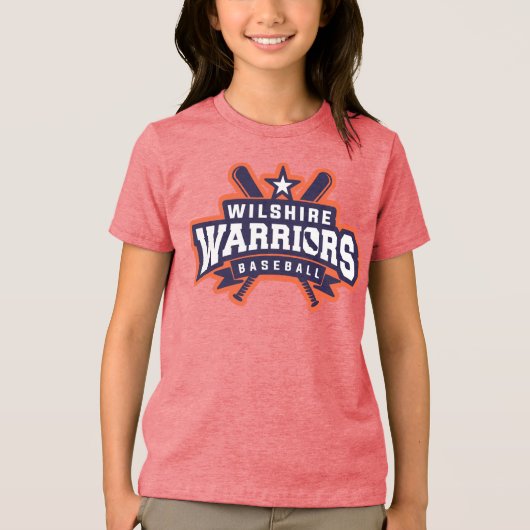 Wilshire Warriors Baseball League Logo トライブレンドTシャツ (正面)