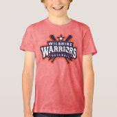 Wilshire Warriors Baseball League Logo トライブレンドTシャツ (正面)