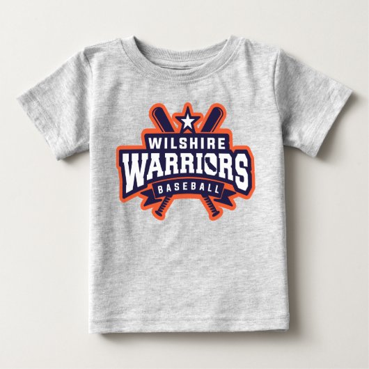 Wilshire Warriors Baseball League Logo ベビーTシャツ (正面)