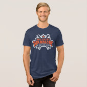 Wilshire Warriors Baseball League White Logo トライブレンドＴシャツ (正面全面)