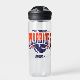 Wilshire Warriors Navy Baseball Logo ウォーターボトル