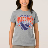 Wilshire Warriors Navy Baseball Logo トライブレンドTシャツ (正面)