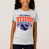 Wilshire Warriors Navy Baseball Logo Tシャツ (正面)