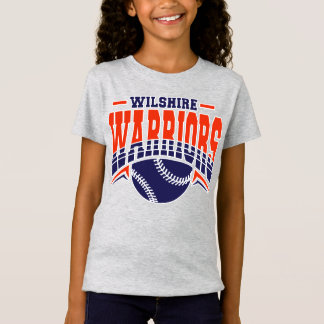Wilshire Warriors Navy Baseball Logo Tシャツ