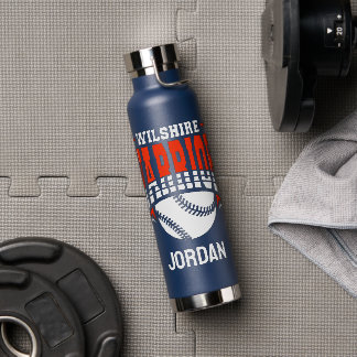 Wilshire Warriors White Baseball Logo ウォーターボトル