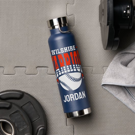 Wilshire Warriors White Baseball Logo ウォーターボトル (ジム)